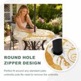 thumbnail image 4 of Round Outdoor Tablecloth with Umbrella Hole and Zipper, Vintage Shell Orange Tablecloth with Elastic Waterproof, Summer Ocean Coastal Patio Table Covers for 55" - 60" Picnic Pool Tables, 4 of 9
