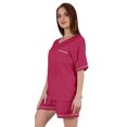 thumbnail image 4 of Inkmeso Solid&nbsp;Short Nightwear Set For Womens Short Sleeves&nbsp;Top and Shorts 2Pcs&nbsp;Loungewear, 4 of 7