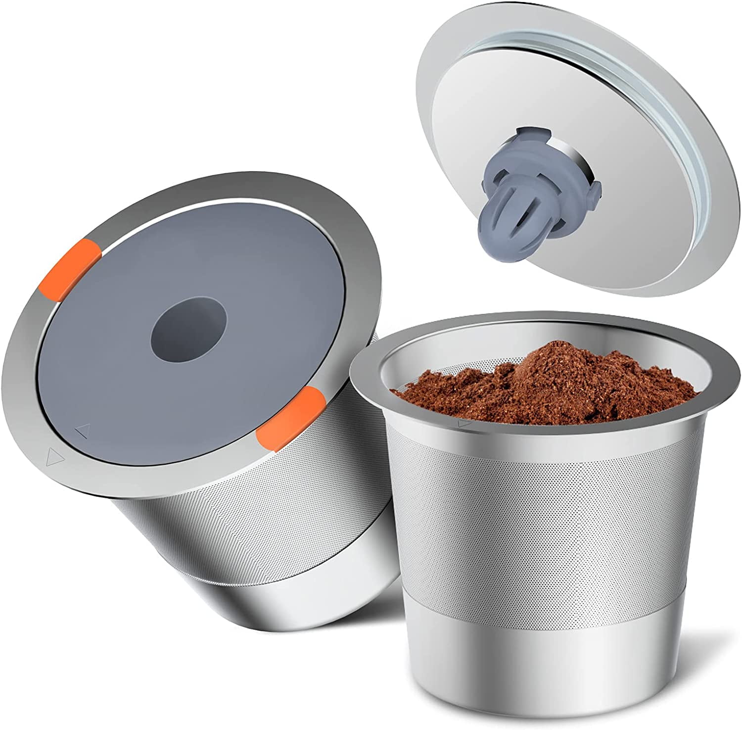 Walmart Stainless Steel Reusable K Cups for Keurig 2.0 1.0 with Brush and Spoon 2 Pack Walmart