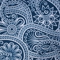 thumbnail image 4 of Contemporary Home Living 60" Blue and White Floral Round Spill-Proof Tablecloth, 4 of 8