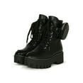 thumbnail image 5 of Bamboo Zip Pocket Lugged Sole Lace Up Combat Boot 20363, 5 of 6