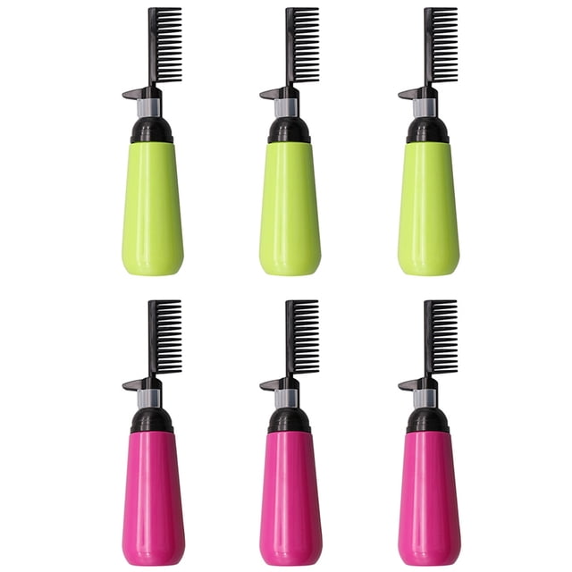 6 Pcs Bouteilles de Teinture pour Cheveux Applicateurs de Peigne Racines pour Salon de Coiffure