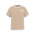 thumbnail image 5 of Ringer Tee Men with Pocket Summer Fashion Casual Waffle Weave Crew Neck Short Sleeve Mens T-Shirts Dress Shirts, 5 of 7