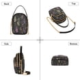 thumbnail image 3 of FORMRS Crossbody Bag for Women Quilted Travel Shoulder Cell Phone Purse with Chain Strap Handbag, Purple Floral Pattern, 3 of 7