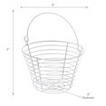 thumbnail image 2 of Metal John Egg Basket White, 2 of 3