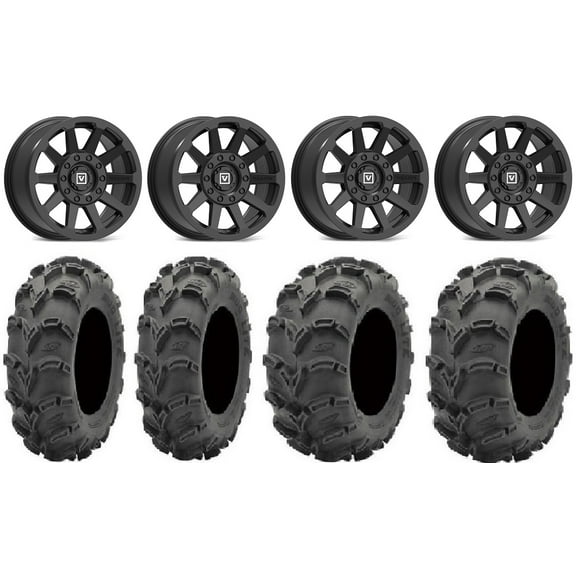 Valor V02 14" Wheels Black 27" Mud Lite XL Tires Polaris RZR XP 1000 / PRO XP / Ranger XP 900/1000