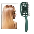 thumbnail image 4 of Square Detangling Detangler Curved Vented Hair Brush Comb for Men and Women Kids Gentle Detangle Long Types - Rubber brush head, 4 of 9