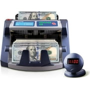 AccuBANKER AB1100PLUS Commercial Digital Bill Counter, Hopper Capacity 200 Bills & Speed of 1,300 Bills/Min. Money Counter Machine Fast & Reliable for Small & Medium Retailers. UL Listed