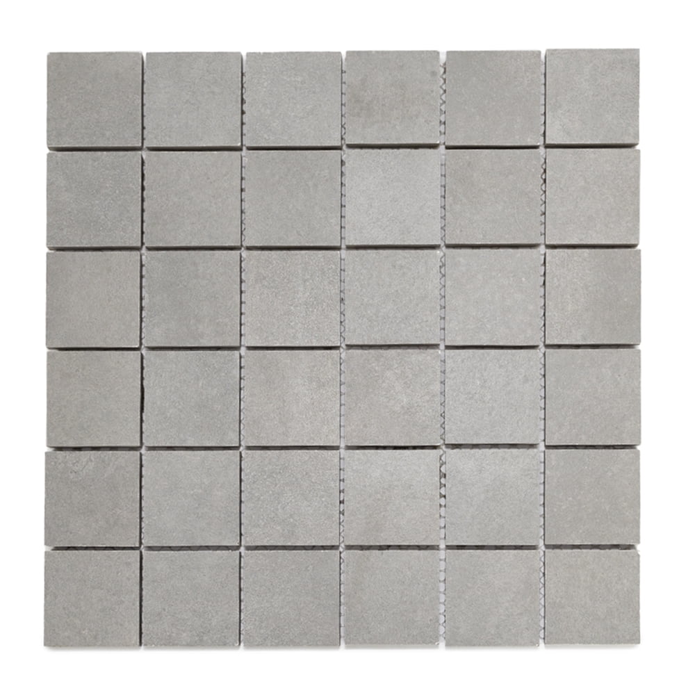 The Tile Life Element Concrete Gray Matte Porcelain Mosaic Floor & Wall Tile, 12 x 12 in, 1-Piece