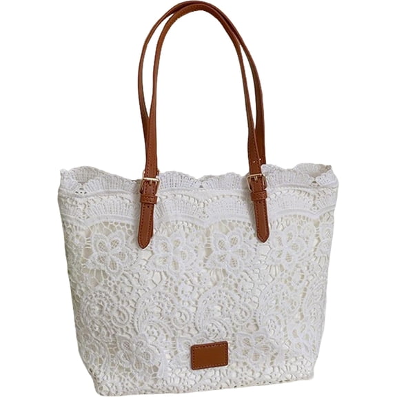 Vintage Lace Shoulder Bag – Elegant Crossbody Purse for Every Occasion, Ladies Beach Boho Purse with Lace Ribbon | Lace