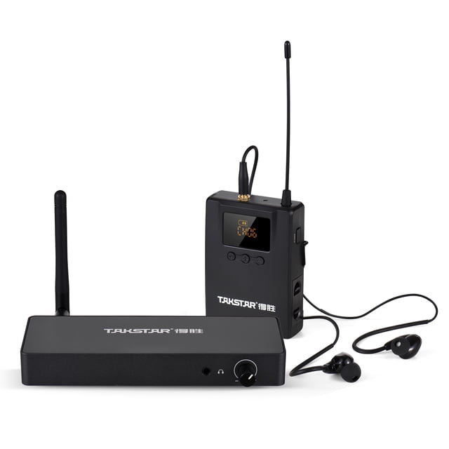Sistema de monitoreo inalámbrico TAKSTAR WPM-300 con audio UHF para auriculares internos