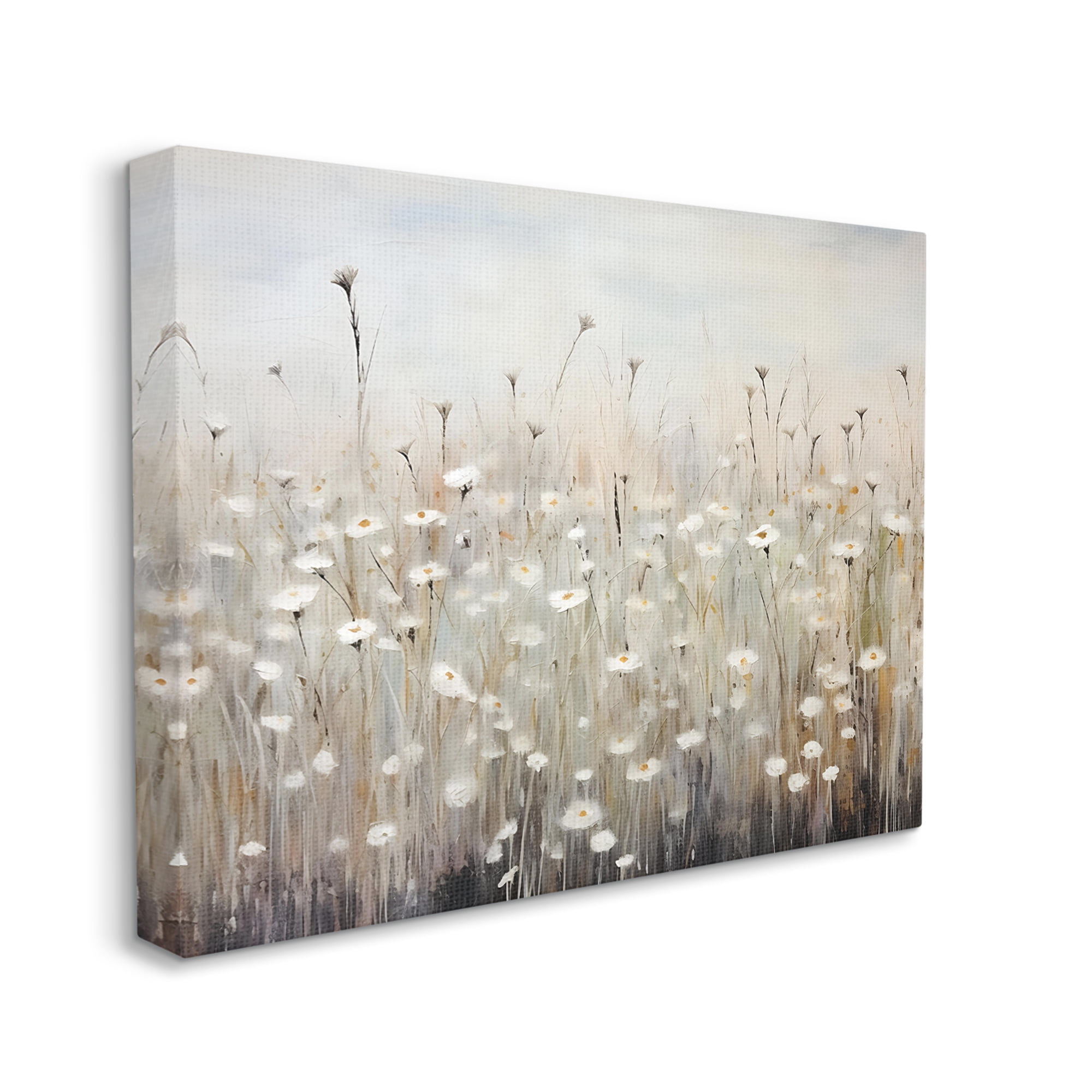 Stupell Industries Abstract Speckled Flowers Landscape Painting Gallery Wrapped Canvas Art Print Wall Art, 30 x 24