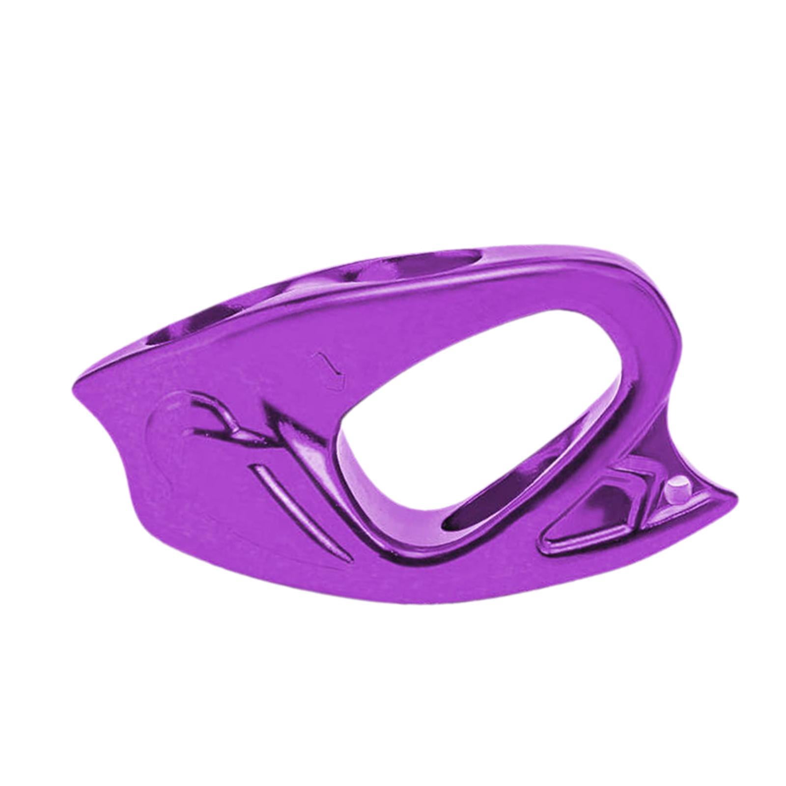 simhoa Rope Ascender Clamp Adjustable Self Locking Grip Lightweight Aluminum Rope Clamp Riser Clip for Rock Climbing Rappelling Arborist Gear Suitable for Outdoor Protection Training Purple
