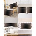 thumbnail image 6 of Brown Black Ombre Satin Pillowcase for Hair and Skin with Zipper, Soft Breathable Cooling Silk Pillow Cases, Modern Gradient Abstract Art Throw Pillow Covers King Size 20"x36" Set of 2, 6 of 6