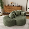 thumbnail image 4 of Wiilayok 50.5'' Oversized Chaise Lounge Chair Indoor,Thickened Backrest Sleeper Sofa Couch with Soft Pillows for Living Room, Green, 4 of 9