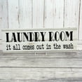 thumbnail image 2 of It All Comes out in the Wash Chic White Farmhouse Wood Sign Wall Décor Gift 8x24 Wood Sign B3-08240028151, 2 of 8
