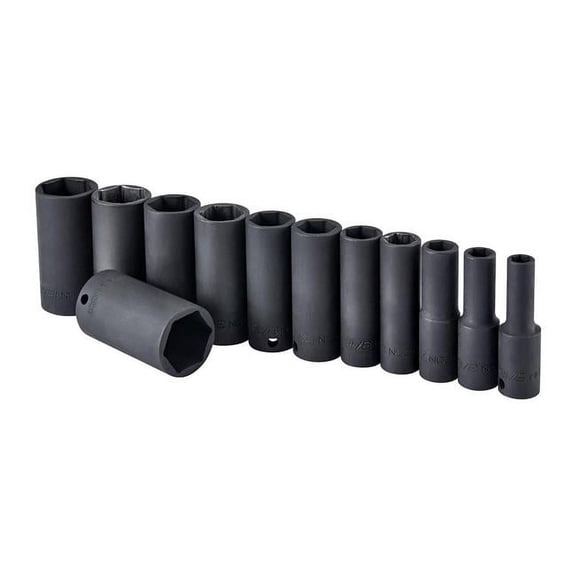 0.375 in. Drive SAE Deep Impact Socket Set - 12 Piece