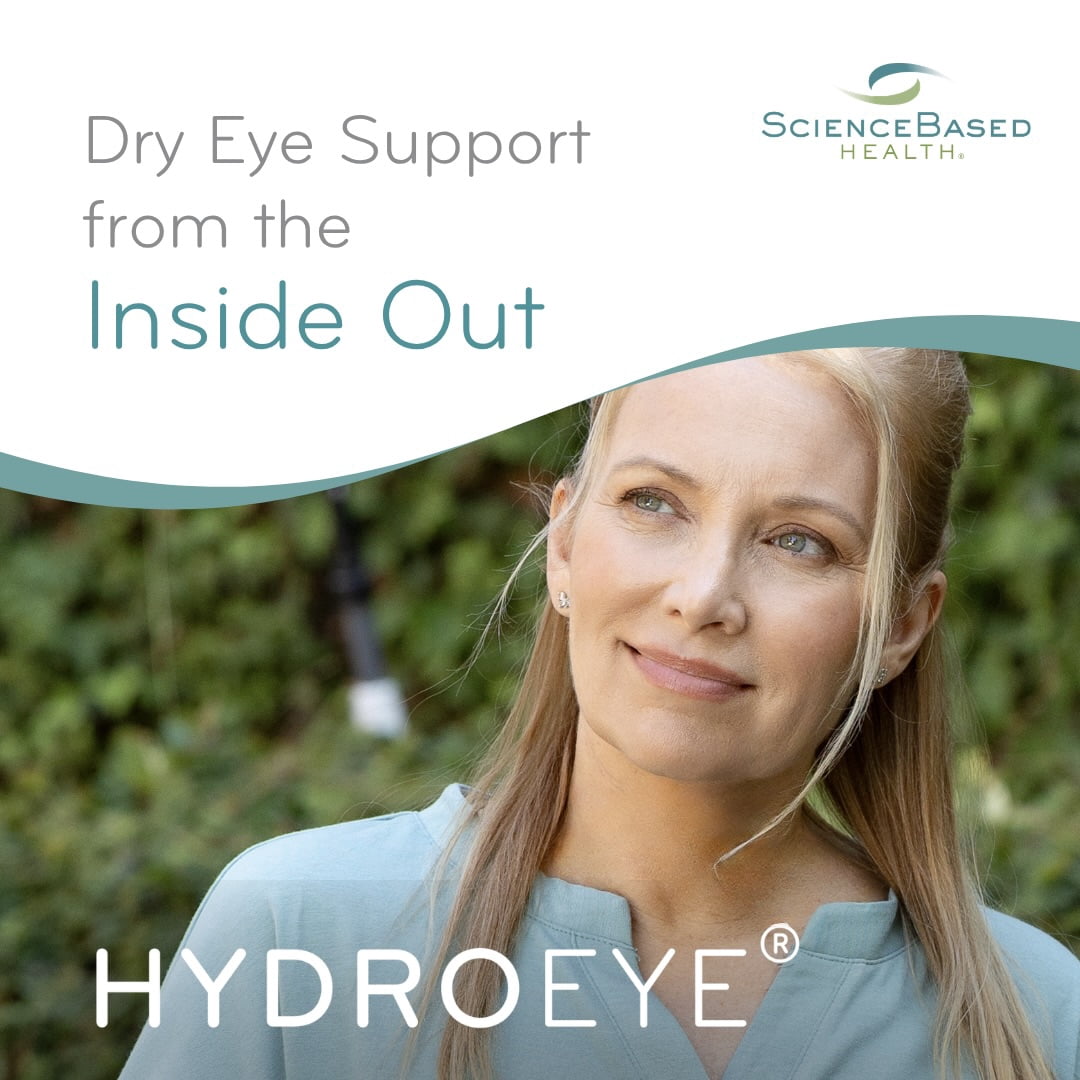 HydroEye Dry Eye Supplement with GLA, Omega-3 EPA/DHA, Supports Tear Film and Ocular Surface, 120 Softgels