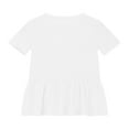 thumbnail image 5 of Lenpel Girls' T Shirts Casual Short Sleeve Crew Neck Solid Color Peplum Babydoll Tee Tops Trendy Tunic Blouses 3-12 Y, 5 of 7