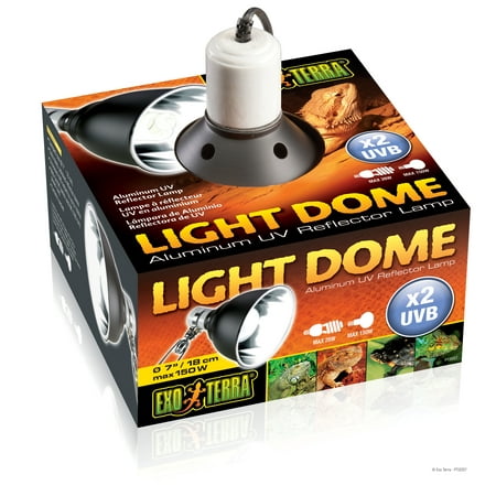 Exo Terra Light Dome Aluminum UV Reflector Lamp, 7-Inches