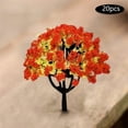 thumbnail image 4 of lionlar 20x Arbres Miniatures de Modèles de Paysage à l'Échelle 1/100 Miniature de Chemins de Fer Modèle Arbre Jaune Rouge, 4 of 9
