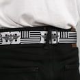 thumbnail image 4 of Buckle-Down Belt, Seatbelt Buckle Belt, Buckle Down BD Logo American Stripe Flag White Black, Youth 22 to 32 Inches, 4 of 9