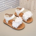 thumbnail image 4 of Mepaouo Girls Flat Sandals Ankle Strap Open Toe Princess Flower Shoes Toddler Footbed Casual Slides, 4 of 9