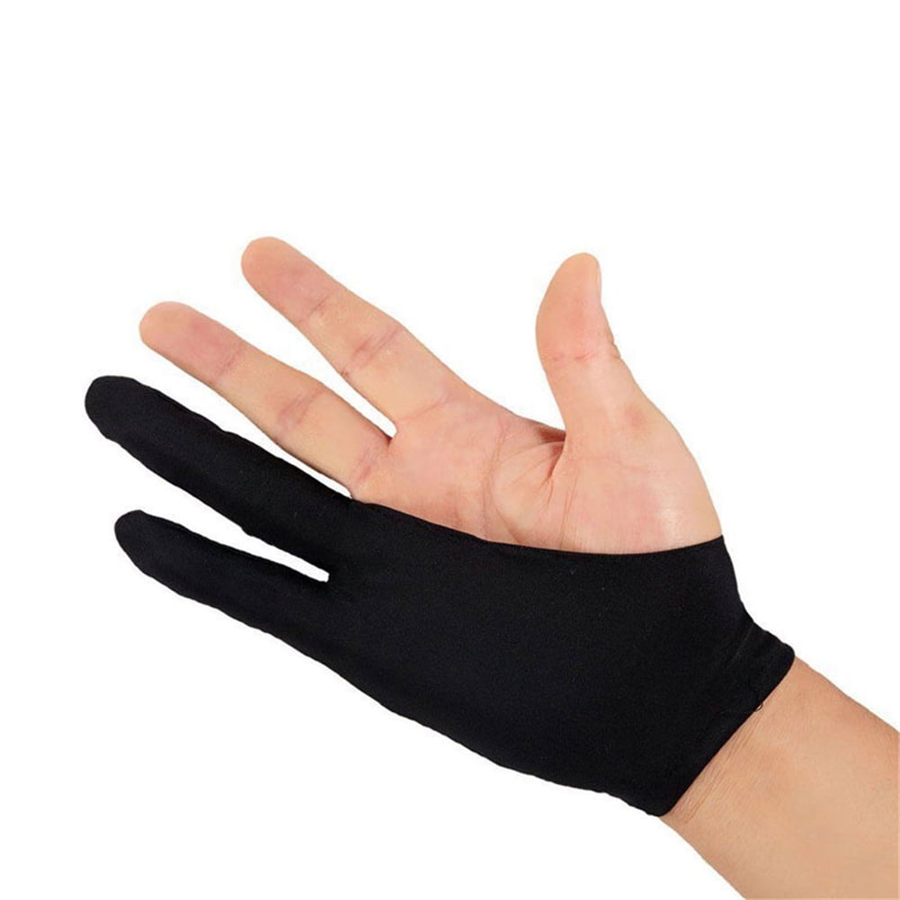 2 Finger Art Glove Anti-fouling for Drawing Painting Digital Tablet Writing O1I8 