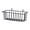 Black #0, variant on Metal Wall Mounted Storage Basket, Kitchen Spice Rack and Bathroom Toiletries Organizer, Hanging Iron Wire Basket for Towels and Sundries, 1-Pack