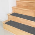 thumbnail image 3 of Alfombra de escalera de 4 piezas que se adhiere a la escalera para exteriores de interior para el paso de madera, 3 of 5