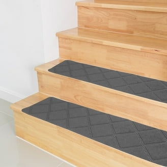 JAYFAN 15PCS Stair Treads For Wooden Steps Indoor Stair Treads Rugs Anti Slip Carpet For Stairs