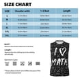 thumbnail image 6 of Bingfone I love Math Pattern Men's Tank Tops Workout Sleeveless Tee Shirts Running Beach Tanks for Men-3X-Large, 6 of 8