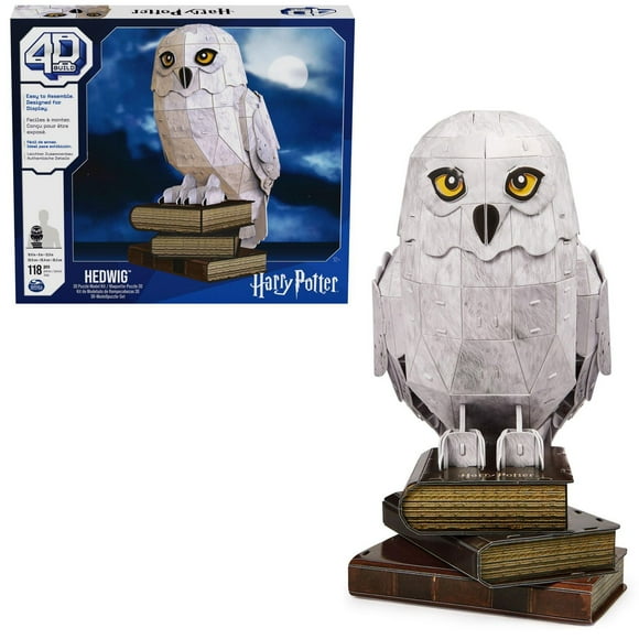 4D Build, Harry Potter Hedwig 3D Puzzle Model Kit 118 Pcs | Harry Potter Gifts Desk Decor | Building Toys | 3D Puzzles for Adults & Teens 12+