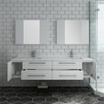 thumbnail image 7 of Fresca Fvn6172-Uns-D Lucera 72" Wall Mounted Double Basin Vanity Set - White, 7 of 7