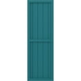 thumbnail image 4 of Ekena Millwork 17 1/2"W x 57"H Americraft Five Board Exterior Real Wood Two Equal Panel Framed Board-n-Batten Shutters (Per Pair), Antigua, 4 of 9