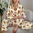 thumbnail image 6 of Picia Ladybug And Bee Pattern Women’s Long-Sleeve Sleepwear Set - Soft 2-Piece Loungewear with Pockets, Comfy PJs for Relaxing Nights-XX-Large, 6 of 7