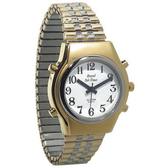 Mens Talking Watch - White Dial - Expansion Band