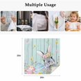 thumbnail image 5 of Easter Bunny Cloth Napkins, Blue Easter Eggs Spring Floral Teal Wooden Washable and Reusable Dinner Napkins Set of 2, Table Napkin for Kitchen Party Birthday Wedding Hotel Housewarming 20"x20", 5 of 9