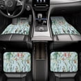 thumbnail image 6 of Sikiie Chinoiserie Floral Palm Tree Car Foot Mat Set of 4 Pieces Basics Universal Fit Rubber Carpet Floor Mats For Car SUV Van & Truck, 26.8"L x 17.3"W (Front), 13"L x 17.3"W(Rear), 6 of 6