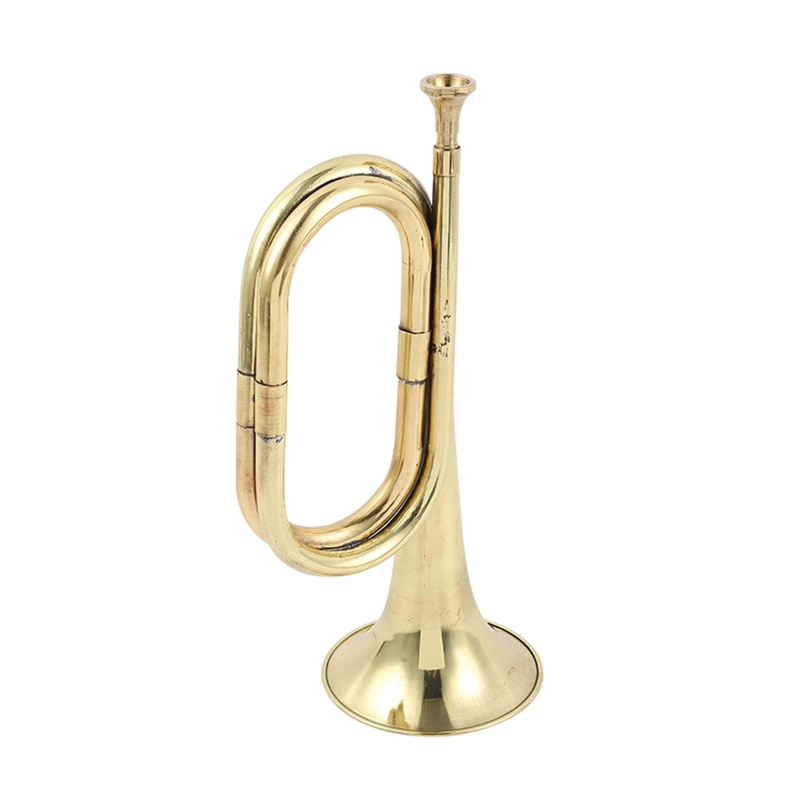 Trumpet Bugle Musical Instrument Cavalry Trumpet Portable Brass for School Band Festival Performances
