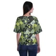 thumbnail image 4 of Moomaya Haut Col Rond Imprimé pour Femme Blouse à Manches Courtes Tunique Formelle, 4 of 5
