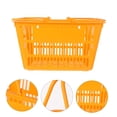thumbnail image 3 of BEADCEST 1Set Wear Resistant Orange Tote Basket With Handles For KTV And Supermarket Use, 3 of 7