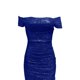 thumbnail image 3 of Gibobby Vestidos de fiesta cortos Vestidos de invitados de boda para mujer, vestido plisado de Color liso con hombros descubiertos, con vibración Sexy y lentejuelas(Azul,XL), 3 of 4