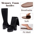 thumbnail image 4 of LOVE STEETLY Women's Extra Wide Calf Knee High Boots True Wide Width Platform Chunky Heeled Gogo Boots Rounded Toe Tall Boot for Women., 4 of 6