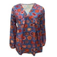 thumbnail image 3 of Birdeem Blouse à Manches Longues Décontractée à Col en V Imprimée pour Femmes, 3 of 4