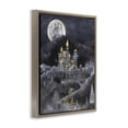 thumbnail image 3 of Stupell Industries Moonlit Journey to Castle Brown Framed Floater Canvas Wall Art design by Brett Blumenthal, 31 x 25, 3 of 9