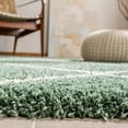 thumbnail image 4 of SAFAVIEH Hudson Amias Plush Geometric Shag Area Rug, Green/Ivory, 2' x 3', 4 of 8