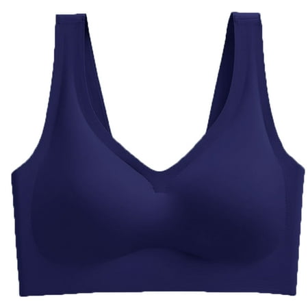HYSYSB Sports Bras for Women balconette Bras for Women womens Bras No Underwire Full Support plus Size Everyday Bra without Underwear Bra Size Yoga Vest Plus Sports plus Size Sports Bra Navy 2XL