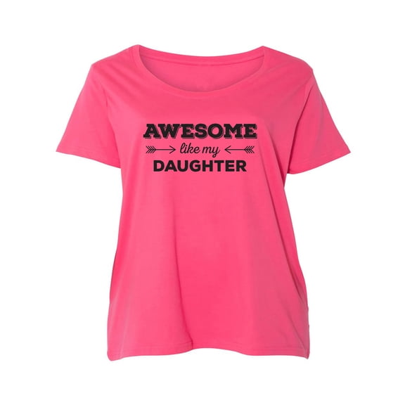 Awesome Like My Daughter Womens Plus Size Scoopneck Tee