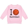 thumbnail image 2 of Inktastic I Heart Basketball Toddler Sweatshirt, 2 of 4